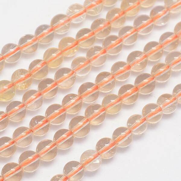Natural Citrine Round Bead Strands