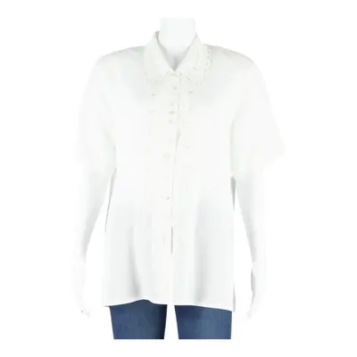 NOVEL WEAR Womens Printed Blouse White Floral M