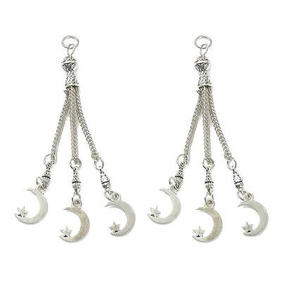 Tibetan Style Alloy Feather Tassel Big Pendants