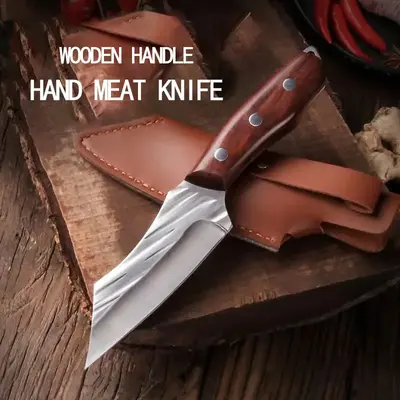 1PC,Stainless steel kitchen knives, household meat cleaver, boning knife, steak knife, sharp household kitchen knives