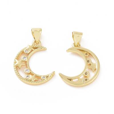Brass Micro Pave Cubic Zirconia Pendants