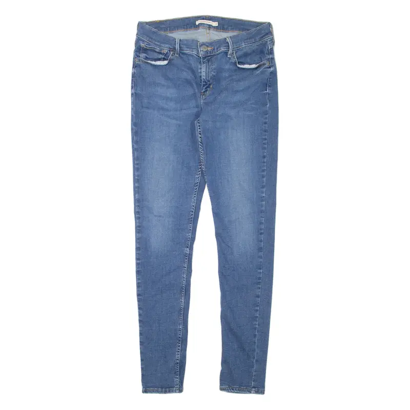 LEVI'S 710 Womens Jeans Blue Slim Skinny Stone Wash W27 L32