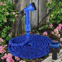 Expandable Garden Hose with Nozzle, 1 Count Flexible Water Hose with 7 Modes Nozzles, Retractable Latex Core Hose for Pet, Ya...