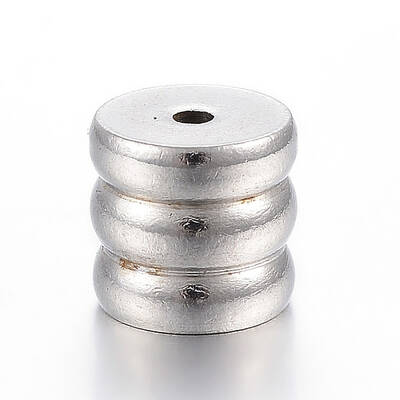 Tarnish Resistant 304 Stainless Steel Grooved Beads