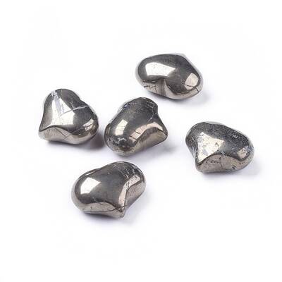 Natural Pyrite Heart Love Stone