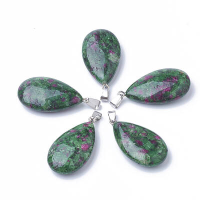 Natural Ruby in Zoisite Pendants