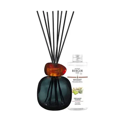 Maison berger paris Mineral Black Aroma Diffuser Gift Set + Wilderness 180ml Refill
