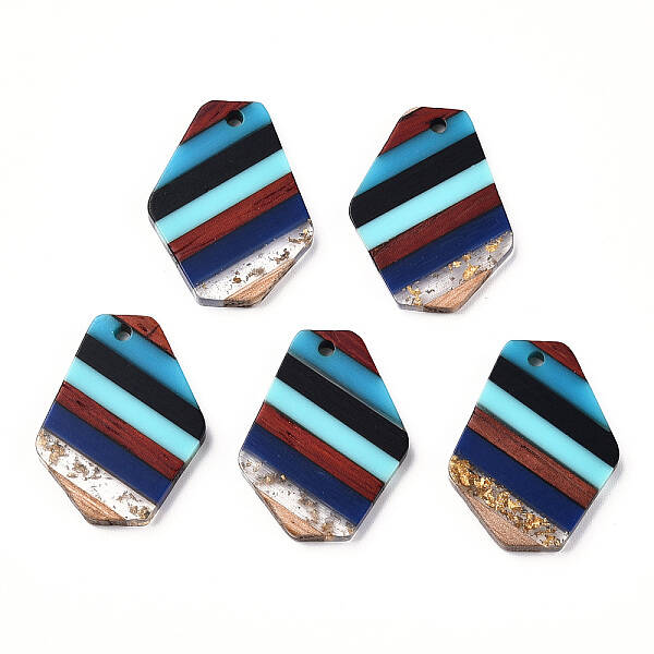 Resin & Walnut Wood Pendants