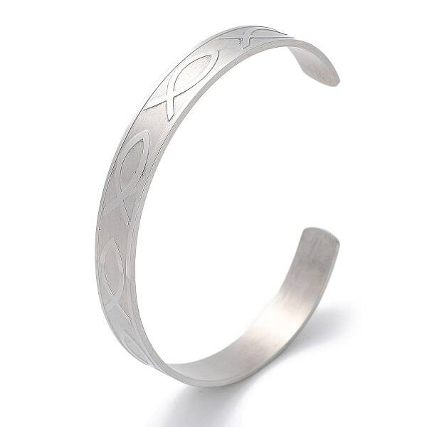 304 Stainless Steel Cuff Bangles for Women