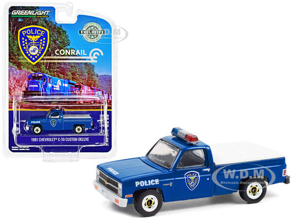 1981 Chevrolet C-10 Custom Deluxe Pickup Truck Blue with White Truck Bed Cover \