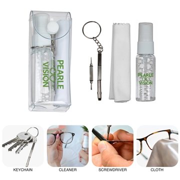 100 Promotional Eyeglass Cleaner & Repair Kit - Multi-Tool