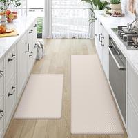 LUMI Kitchen Mats for Floor 2PCS, Washable AntiFatigue Mat for Cushioned, Waterproof Kitchen Rug , Non Slip ErgonomicComfort ...