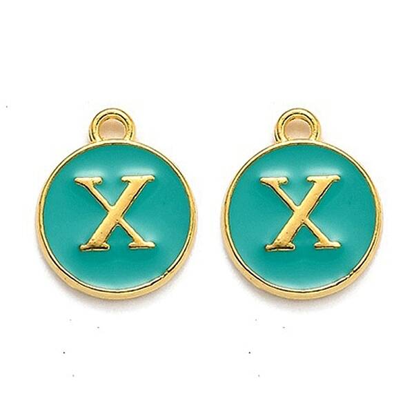 Golden Plated Alloy Enamel Charms