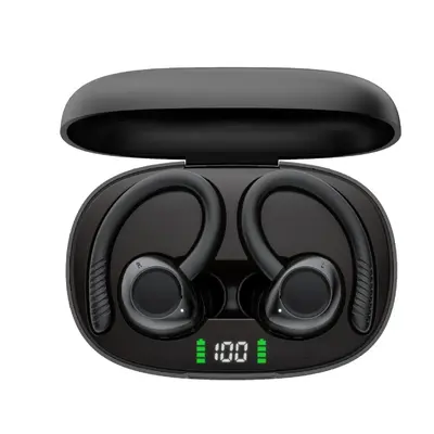 WHATOOK Wireless Earbuds Bluetooth 5.3 Headphones 24Hrs Playback Sports Ear Buds with Microphone Earhook Waterproof in Ear Ea...