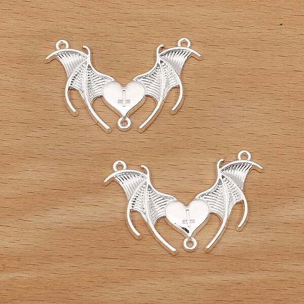 Zinc Alloy Bat Pendants