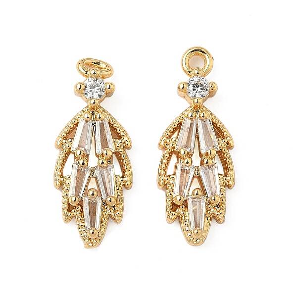 Brass Micro Pave Cubic Zirconia Pendants