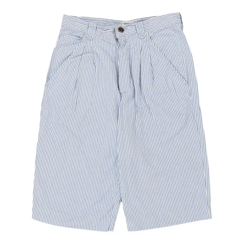 Valentino Striped Shorts - 28W 12L Blue Cotton