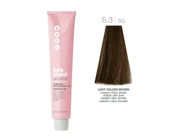 Semi-permanent hair dye Milk Shake Smoothie 100ml, color palette 5.3 | 5G || Light golden brown