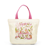BunnyLulu Mini Canvas Tote Bag, Reusable & Cute Lunch Bag for Women, Girls, Kids – Eco-Friendly Gift Idea for Summer Outing...