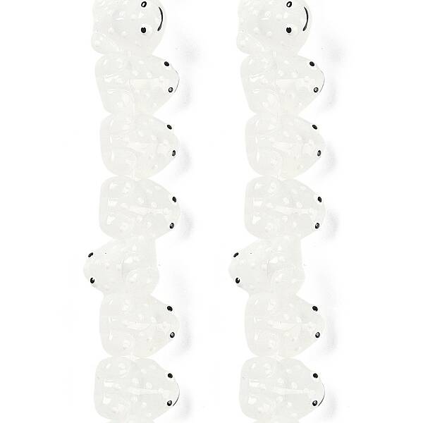 Transparent Glass Enamel Beads Strands