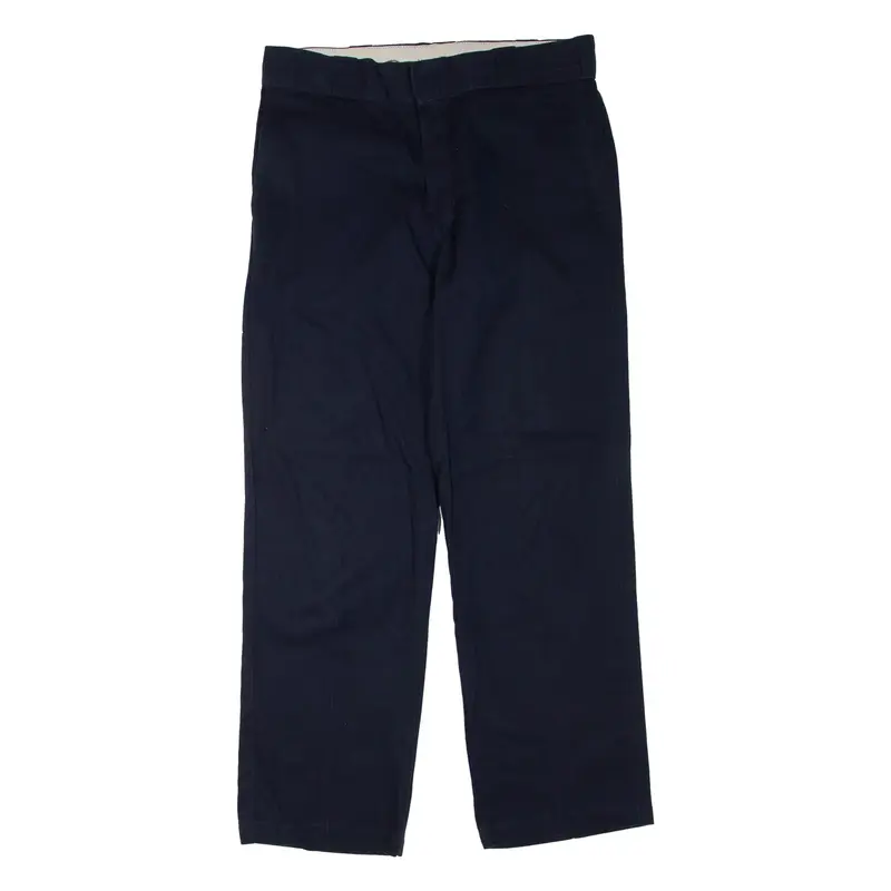 DICKIES Mens Trousers Blue Regular Straight W32 L30
