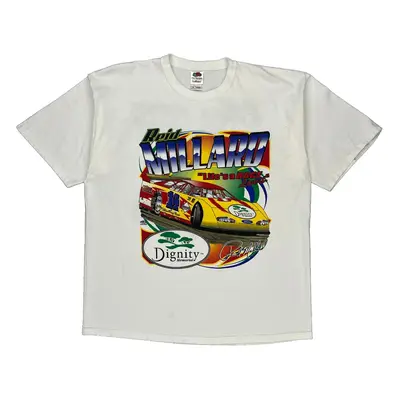 Fruit Of The Loom Nascar T-Shirt - 2XL White Cotton