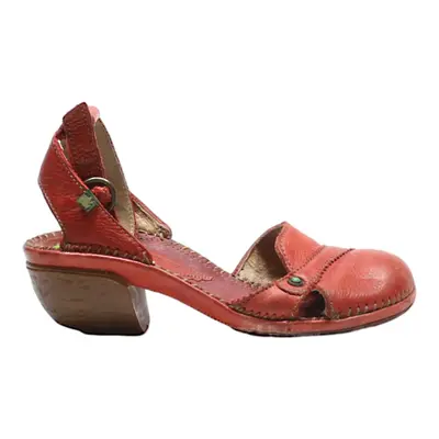 EL NATURLISTA Strappy Heels Red Leather Womens UK 4