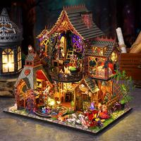 3D Wooden Puzzle, DIY Book Nook Kit, Magic Forest Elf House Model Toy Kit, 3D Desktop Decoration Ornament, DIY Model Kit for ...