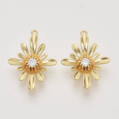 Brass Cubic Zirconia Links connectors