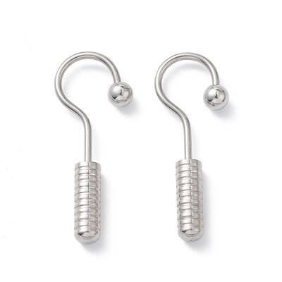 Non-Tarnish 304 Stainless Steel Screw Hooks Shape Dangle Earrings for Woman