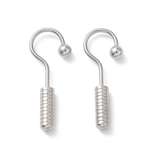 Non-Tarnish 304 Stainless Steel Screw Hooks Shape Dangle Earrings for Woman