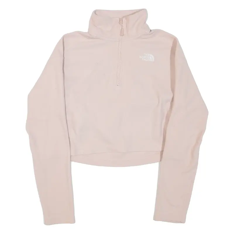 THE NORTH FACE Cropped Womens Fleece Pink 1/4 Zip S