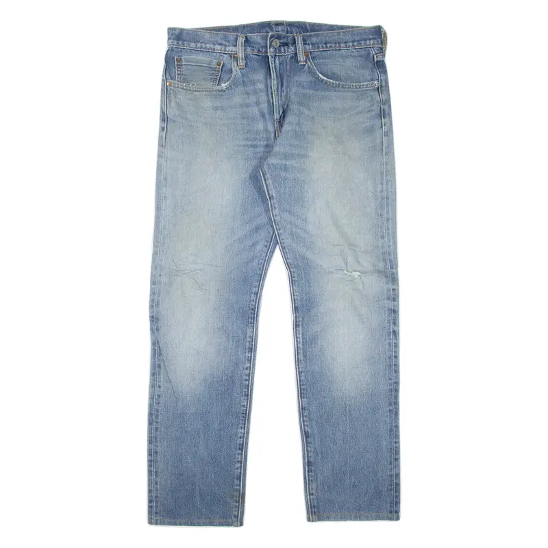 LEVI'S 502 Jeans BIG E Mens Blue Regular Tapered Stone Wash W31 L29