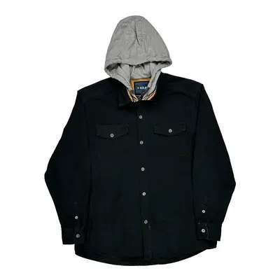 Kolby Overshirt - Large Black Cotton