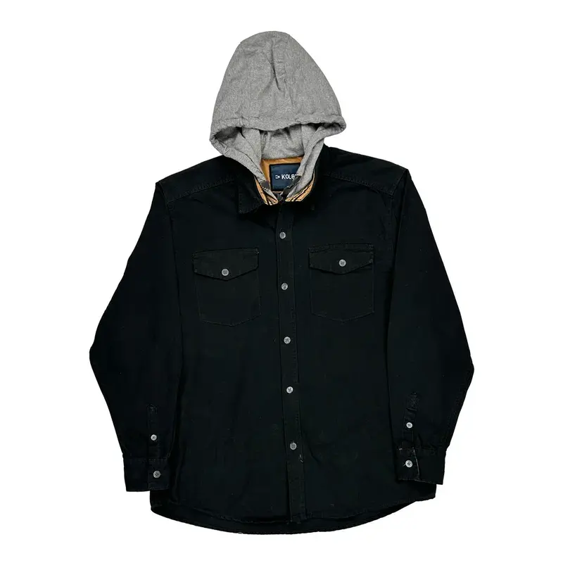 Kolby Overshirt - Large Black Cotton