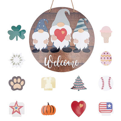 Printed Wooden Big Pendants