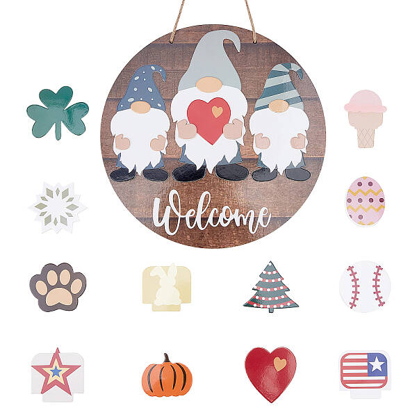 Printed Wooden Big Pendants