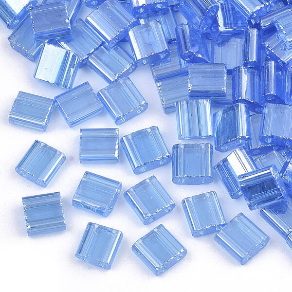 2-Hole Transparent Glass Seed Beads