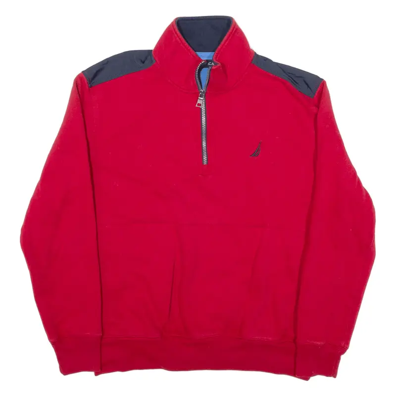 NAUTICA Jumper Red 1/4 Zip Mens S