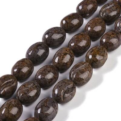 Natural Red Snowflake Obsidian Beads Strands