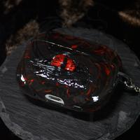 Handmade Cthulhu Horror AirPods Case   - Hand-Painted Red Eyes on Black Cover for AirPods-berserk Zood eyes airpods case