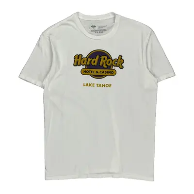 Lake Tahoe Hard Rock Cafe Graphic T-Shirt - Large White Cotton