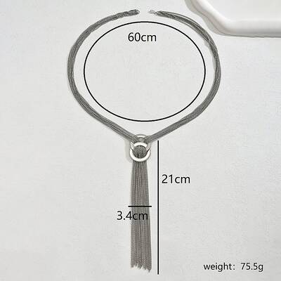 Stainless Steel Tassel Necklaces for Women