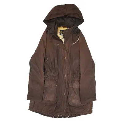 BARBOUR Nidd Wax Jacket Brown Womens UK 14