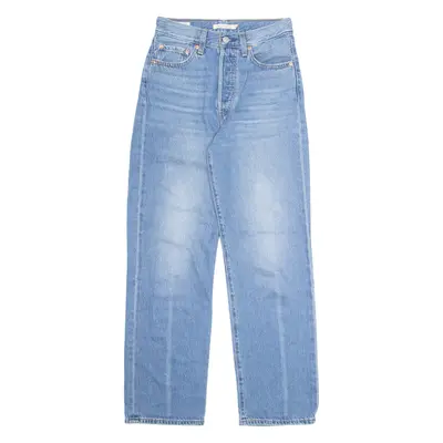 LEVI'S Womens Jeans Blue Regular Straight Stone Wash W25 L29