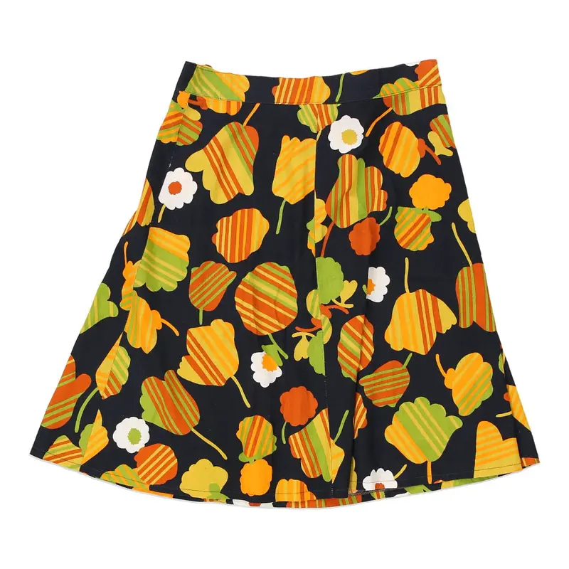 Unbranded Floral Wrap Skirt - 30W UK 10 Multicoloured Cotton