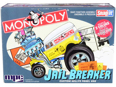 Skill 1 Snap Model Kit Custom Willys Panel Van Jail Breaker \