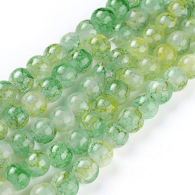 Spray Painted Glass Beads Strands