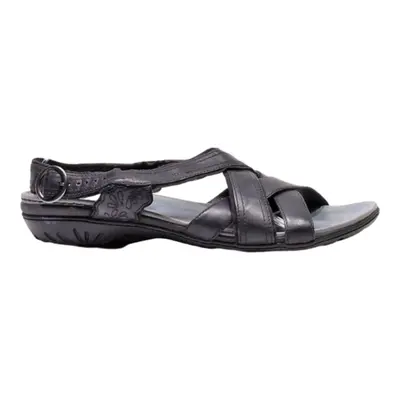 MERREELL Strappy Sandals Black Leather Womens UK 7
