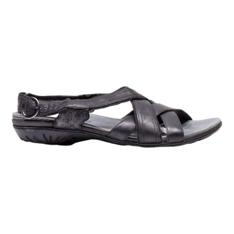 MERREELL Strappy Sandals Black Leather Womens UK 7